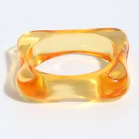 Hip-hop Color Diamond-shaped Resin Ring sku image 1