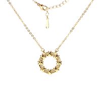 Koreanische Geometrische Kupfer Eingelegte Zirkon Halskette Großhandel sku image 3