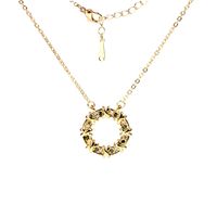 Koreanische Geometrische Kupfer Eingelegte Zirkon Halskette Großhandel sku image 4