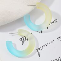 Fashion Gradient Color C-shaped Resin Earrings sku image 3