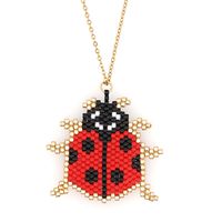 Collar De Acero Inoxidable De Escarabajo Tejido Hecho A Mano De Miyuki Beads De Moda sku image 1