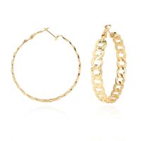 Simple Alloy Chain Earrings sku image 1