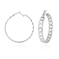 Simple Alloy Chain Earrings sku image 2