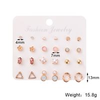 Boucles D&#39;oreilles Géométriques De Diamant De Perle De Mode En Gros sku image 1