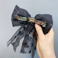 Fashion Lace Bow Long Ribbon Hairpin sku image 1