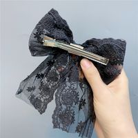 Fashion Lace Bow Long Ribbon Hairpin sku image 2