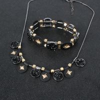 Bohemian Alloy Diamond Necklace Bracelet Set main image 4