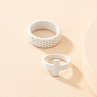 Simple Solid Color Geometric Ring main image 3