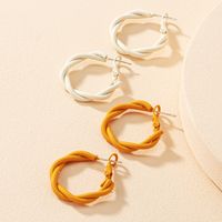 Korean Twisted Resin Earrings Wholesale main image 3