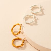 Korean Twisted Resin Earrings Wholesale main image 5