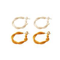 Korean Twisted Resin Earrings Wholesale main image 6