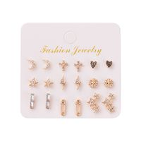 Simple Star Moon Alloy Earrings Multi-piece Set main image 6