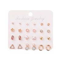 Fashion Pearl Diamond Geometric Earrings Wholesale main image 6