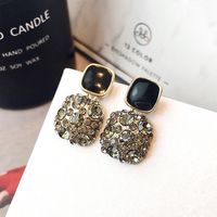 Fashion Square Diamond Earrings sku image 1