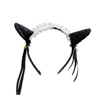 Fashion Lace Pointed Ears Long Ribbon Bowknot Headband main image 3