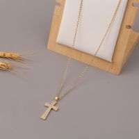 Fashion Cross Christian Copper Zircon Necklace Wholesale main image 4
