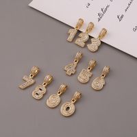 Fashion Arabic Numerals Twist Chain Copper Zircon Necklace Wholesale main image 5