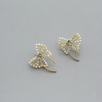 Korea Bowknot Pearl Alloy Ohrringe main image 1