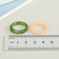 Korean Solid Color Resin Ring main image 6