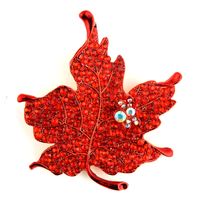 Retro Diamond-studded Maple Leaf Brooch Wholesale main image 6