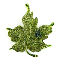 Retro Diamond-studded Maple Leaf Brooch Wholesale main image 3