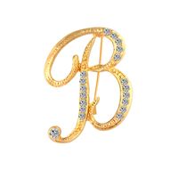 Fashion English Letter Alloy Diamond Brooches Wholesale main image 6