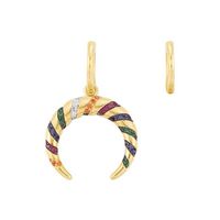 Fashion Asymmetric Colorful Striped Earrings main image 6