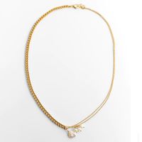 Mode Perle Mehrschichtige Metall Halskette Großhandel main image 4