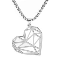 Fashion Hollow Heart-shaped Titanium Steel Necklace sku image 1