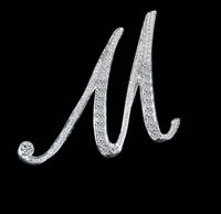 Einfache 26 Englische Alphabet Diamant Brosche Großhandel sku image 13