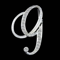 Einfache 26 Englische Alphabet Diamant Brosche Großhandel sku image 7