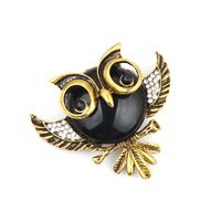 Fashion Rhinestone Owl Brooch Wholesale sku image 2