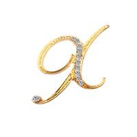 Broches De Diamantes De Aleación De Letras Inglesas De Moda Al Por Mayor sku image 24