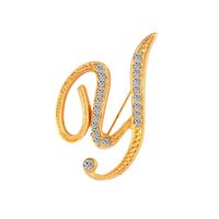 Broches De Diamantes De Aleación De Letras Inglesas De Moda Al Por Mayor sku image 25