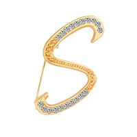 Broches De Diamantes De Aleación De Letras Inglesas De Moda Al Por Mayor sku image 19