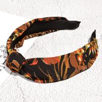 Retro Bronzing Leaf Printing Hair Band sku image 4
