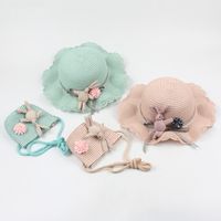 Korean Rabbit Decorative Children's Straw Hat main image 3