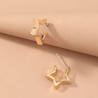 Simple Five-pointed Star Earrings Wholesale main image 3