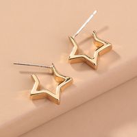 Simple Five-pointed Star Earrings Wholesale main image 6