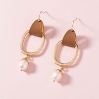 Simple Alloy Leather Earrings Wholesale main image 5