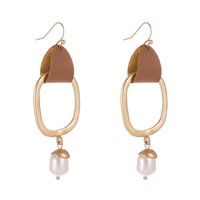 Simple Alloy Leather Earrings Wholesale main image 6