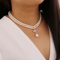 Collar Geométrico De Perlas De Diamantes De Imitación De Moda Al Por Mayor main image 1