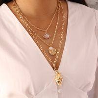 Fashion Pearl Coin Multi-layer Necklace Wholesale main image 3