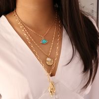 Fashion Pearl Coin Multi-layer Necklace Wholesale main image 4