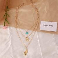 Fashion Pearl Coin Multi-layer Necklace Wholesale main image 6