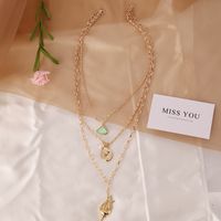 Fashion Pearl Coin Multi-layer Necklace Wholesale sku image 1