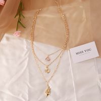 Fashion Pearl Coin Multi-layer Necklace Wholesale sku image 3