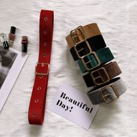 Fashion Solid Color Woolen Belt main image 5