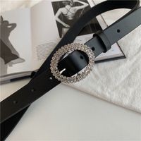 Fashion Inlaid With Diamonds Thin Belt main image 5
