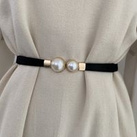 Ceinture De Taille Fine Avec Boucle De Paire De Perles De Mode main image 5